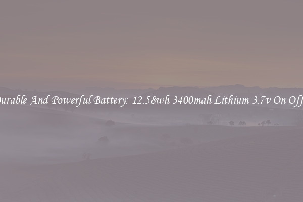 Durable And Powerful Battery: 12.58wh 3400mah Lithium 3.7v On Offer