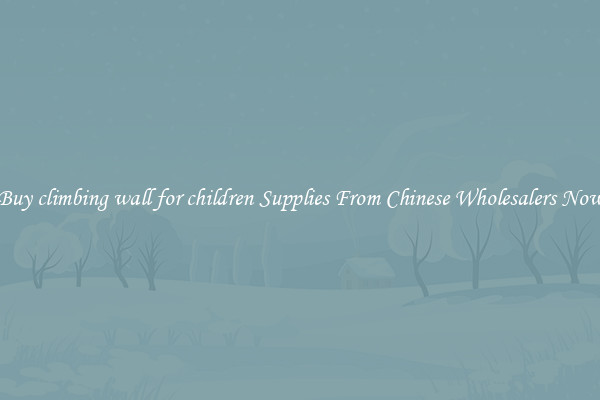 Buy climbing wall for children Supplies From Chinese Wholesalers Now