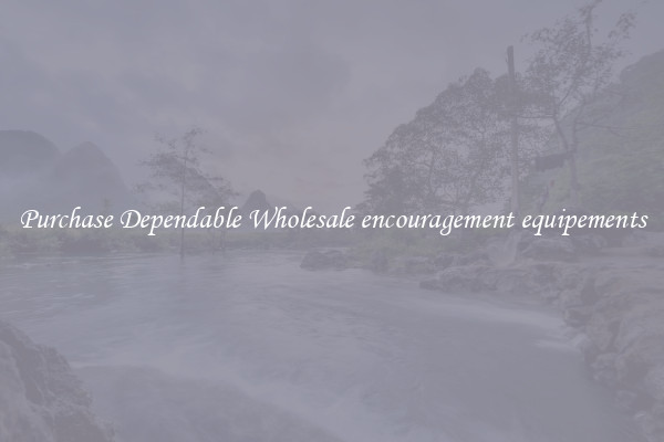 Purchase Dependable Wholesale encouragement equipements