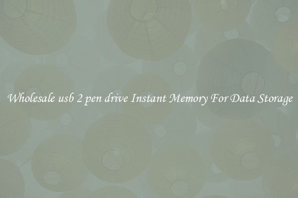 Wholesale usb 2 pen drive Instant Memory For Data Storage