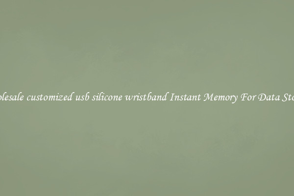 Wholesale customized usb silicone wristband Instant Memory For Data Storage