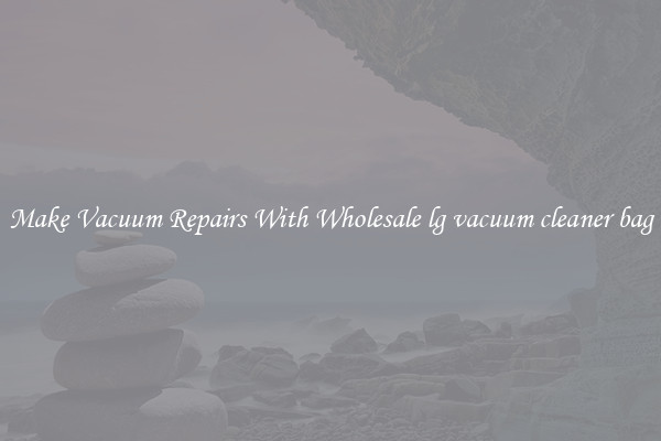 Make Vacuum Repairs With Wholesale lg vacuum cleaner bag