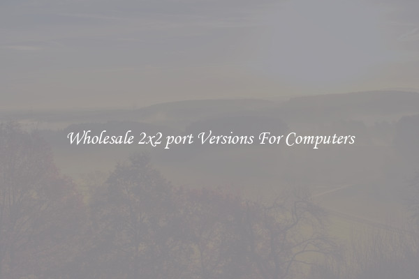 Wholesale 2x2 port Versions For Computers