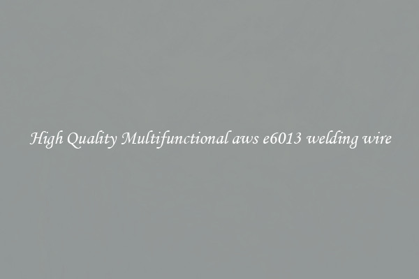 High Quality Multifunctional aws e6013 welding wire