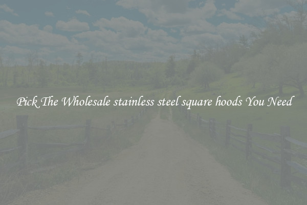 Pick The Wholesale stainless steel square hoods You Need