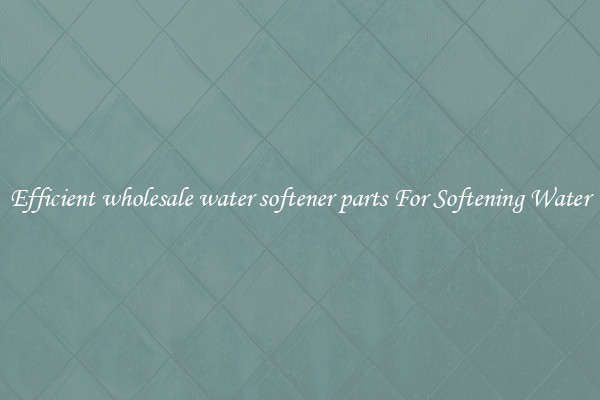 Efficient wholesale water softener parts For Softening Water